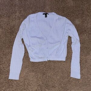 Medium Forever21 Cropped Blue Sweater